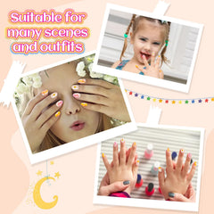 Plauva nails applied on child hands demonstrating instant salon look benefit