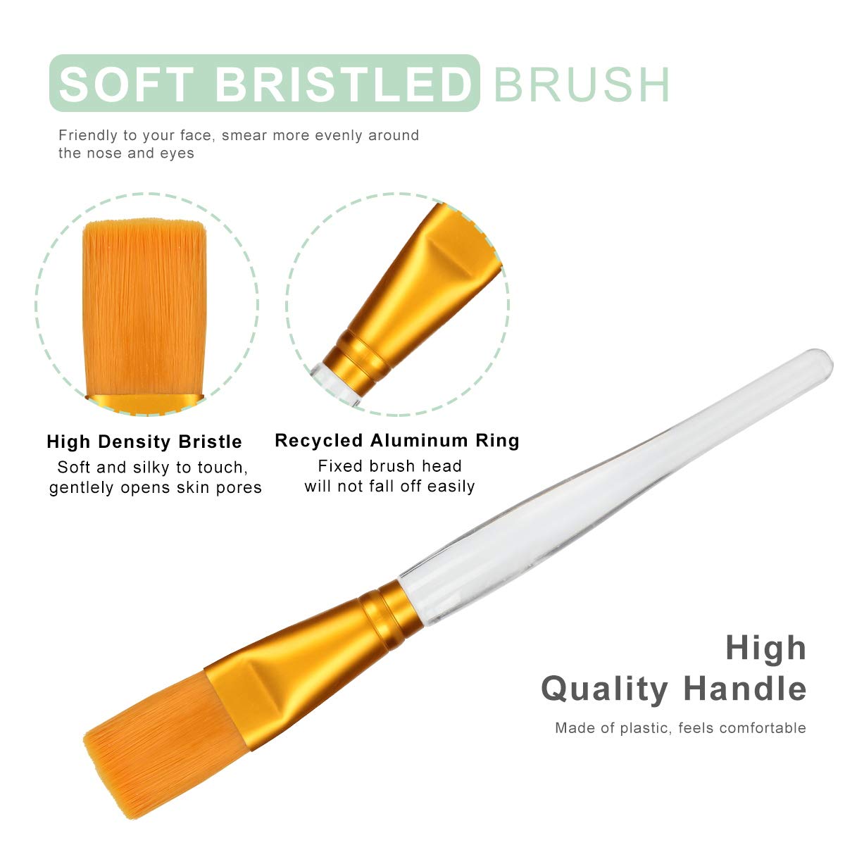 Plazuria two silicone applicator brushes displayed for gentle, hygienic use