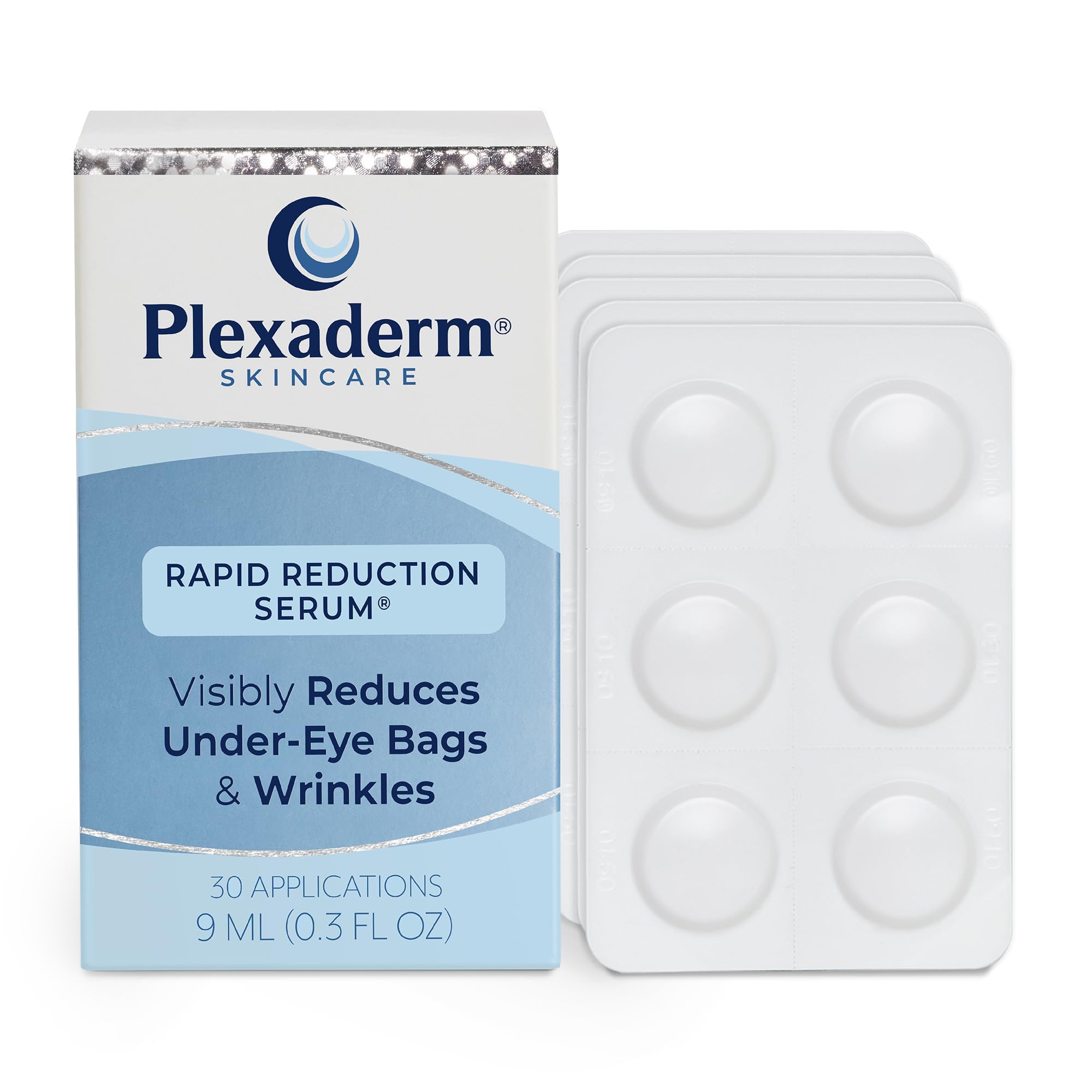 Plexaderm front packaging showing 30 single-use pods and benefits
