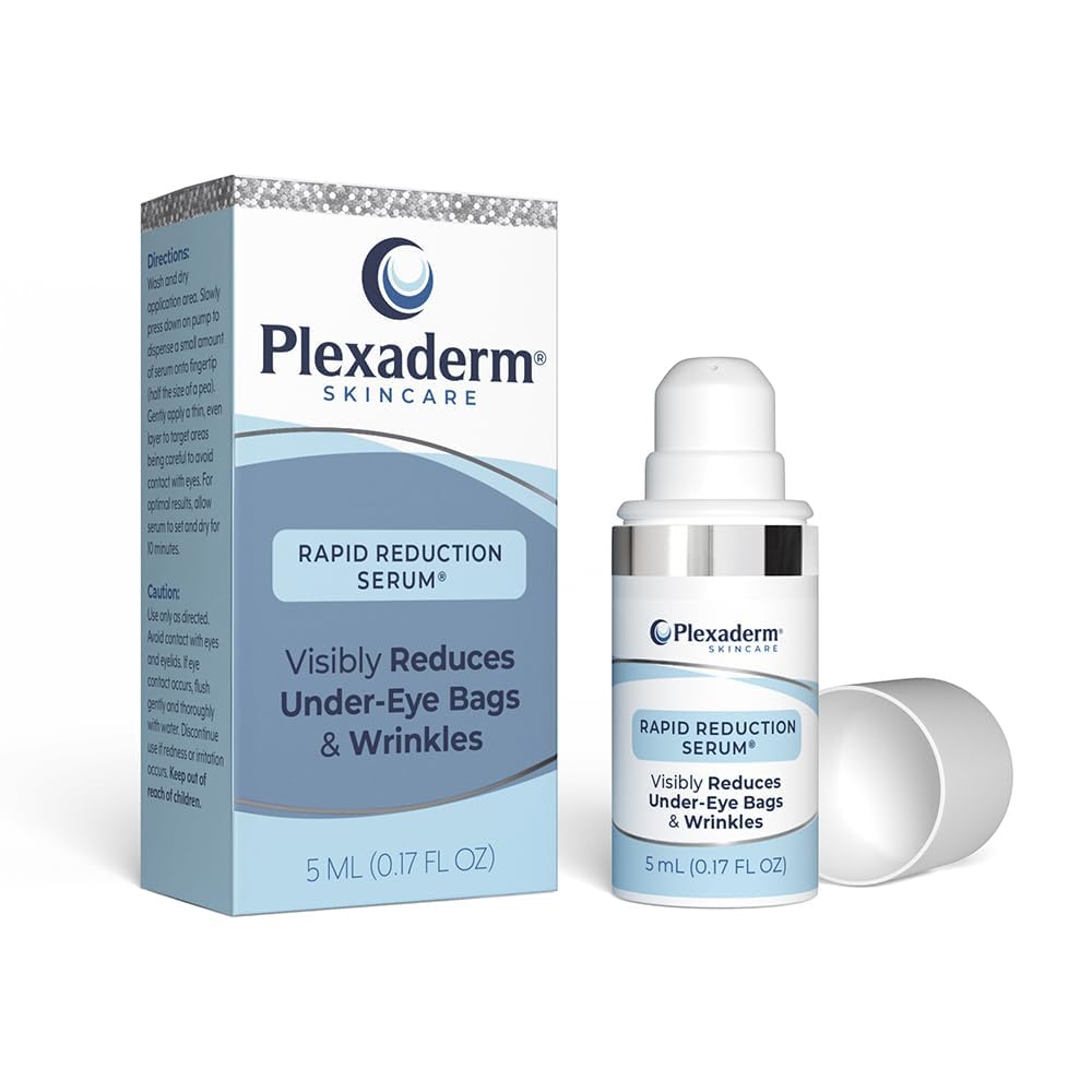 Plexaderm pump bottle front view showing easy dispensing and quick application benefit
