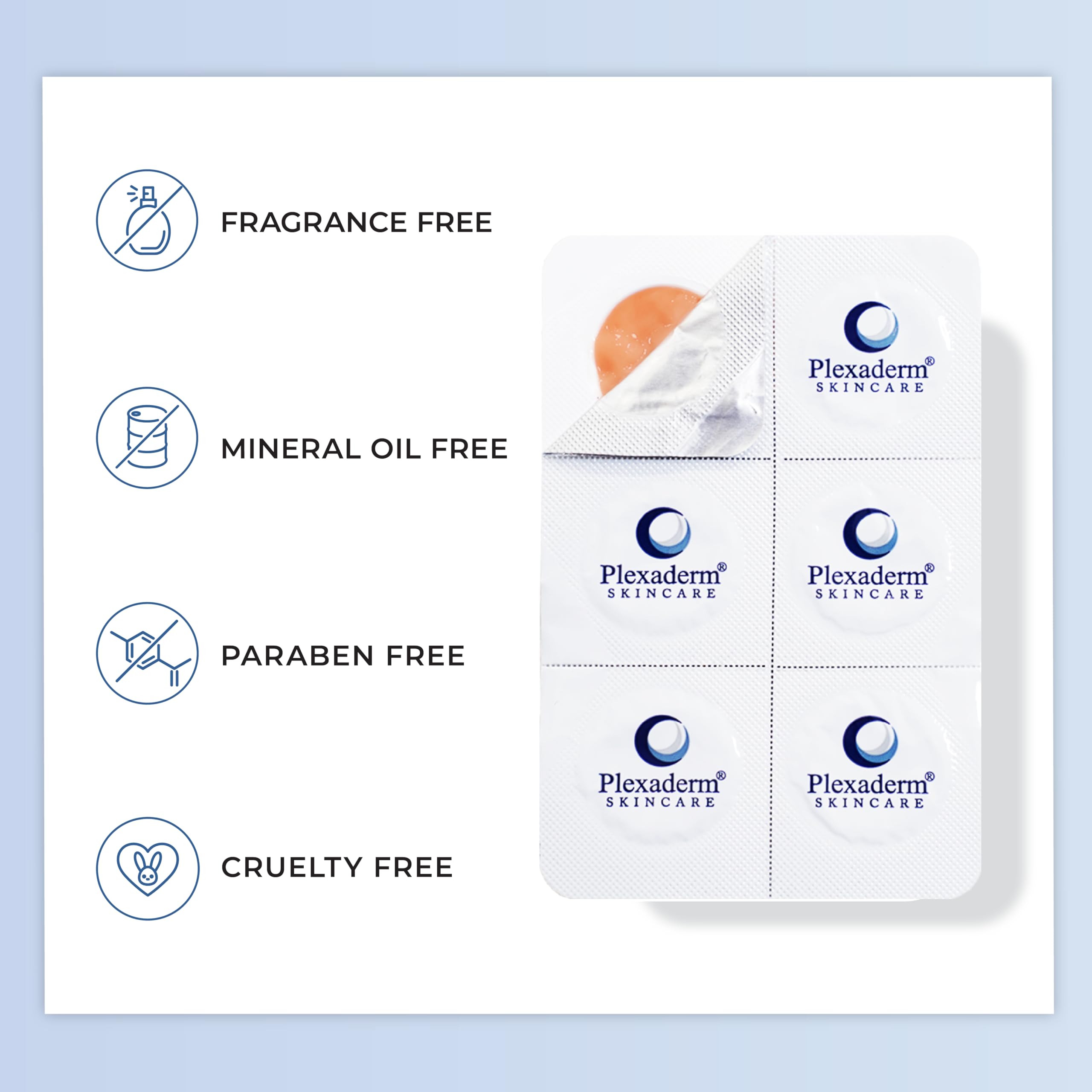 Plexaderm pods stored in purse for on-the-go cosmetic touch-ups