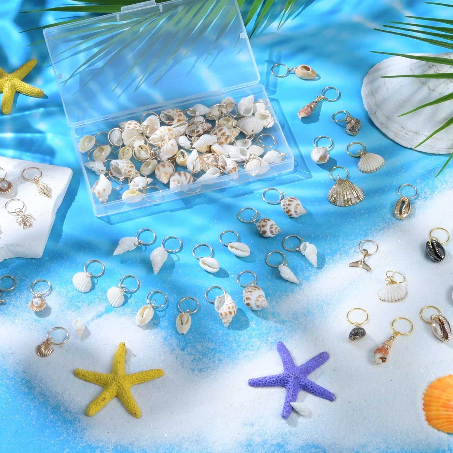 PLIGREAT charm clipped on braid in beach scene offering instant summer styling benefit
