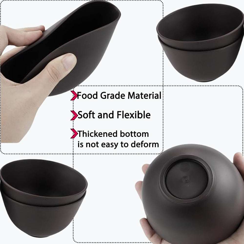 PLINNILUY bowls held in hand for size comparison showing travel-friendly benefit