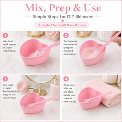 PLINNILUY bowl and spatula mixing a clay mask showing tidy, mess-free prep advantage