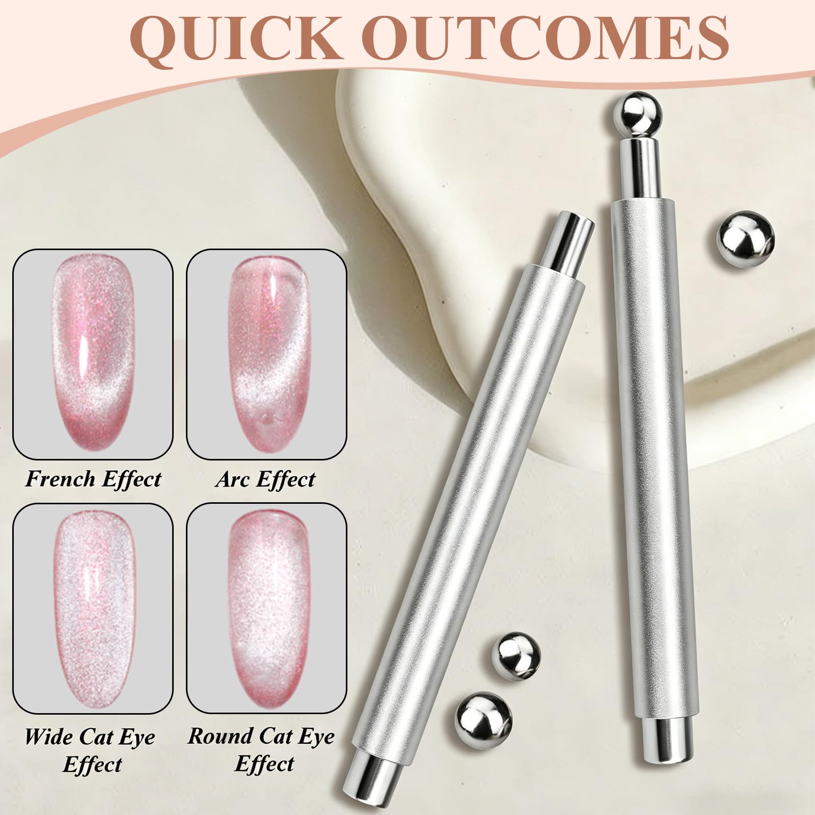 Plman double-head pen with scissor guide for targeted placement and French tips
