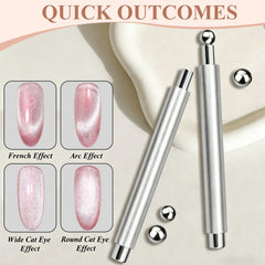 Plman double-head pen with scissor guide for targeted placement and French tips