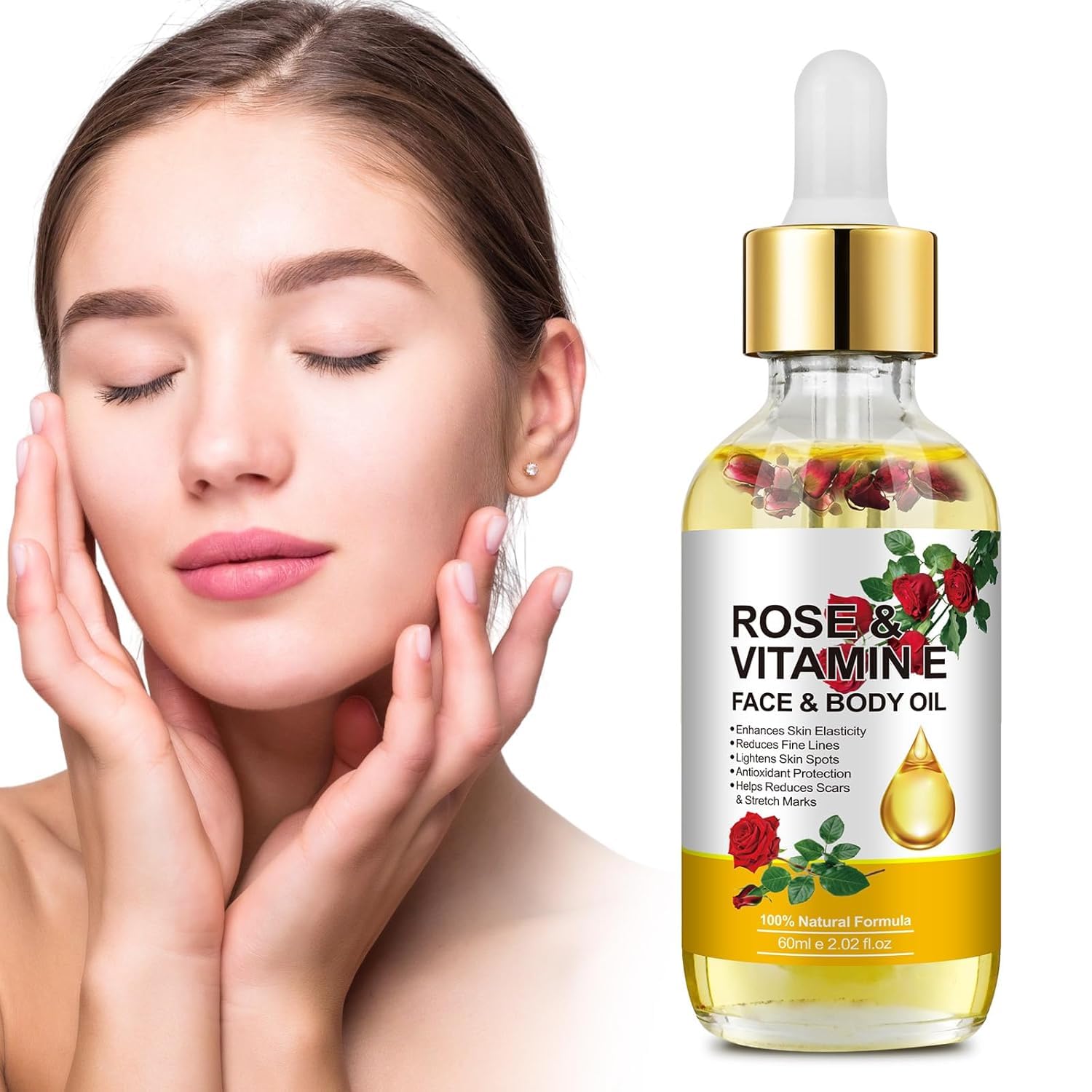 plomala applying oil during facial massage to illustrate relaxation and hydration