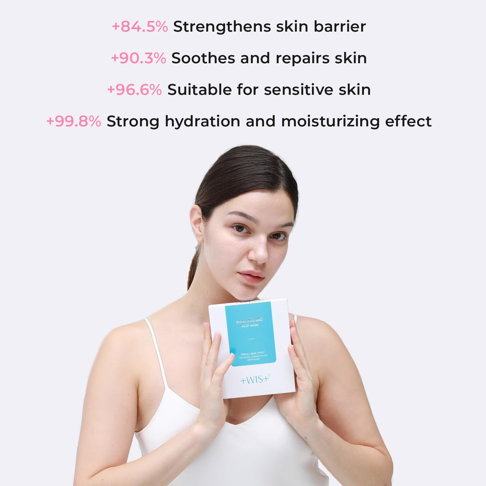 +WIS+ ingredient label featuring triple hyaluronic acid and Vitamin B5