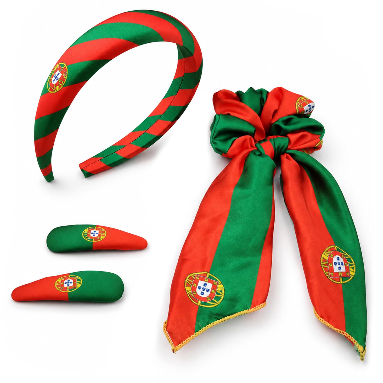 PMAIHNAS headband front view showing Portugal flag and comfortable fit