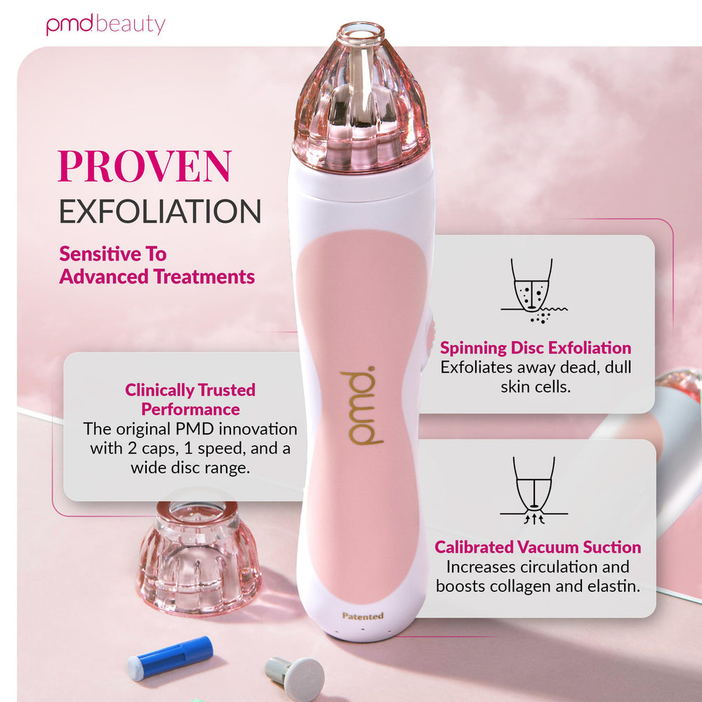 PMD Beauty boxed blush kit packaging conveying a complete at-home microdermabrasion system