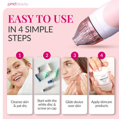 PMD Beauty device staged on bathroom counter showcasing ready-to-use everyday beauty benefit