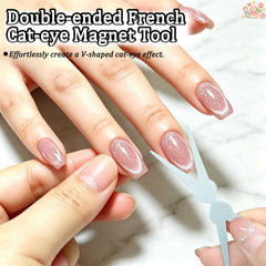 PMDYBY dual-tip French tool closeup for neat V-line and smile edge shaping