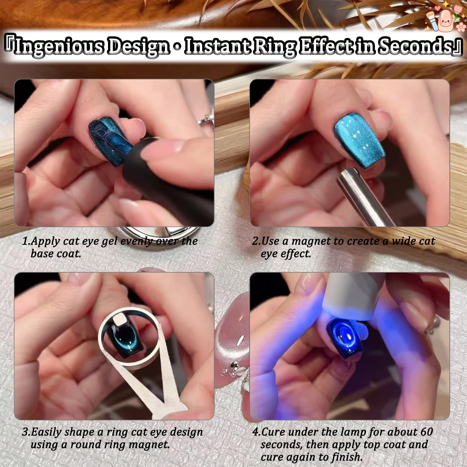 PMDYBY dual-tip French tool shaping elegant French cat-eye manicure