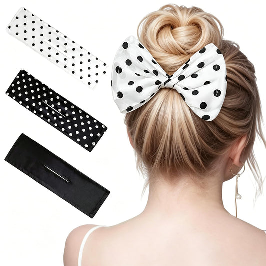 PMRXSETD front view of three bun makers showing colors and shape, quick styling benefit