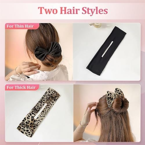 PMRXSETD polka dot bun maker styled as a bow updo for playful dressed-up benefit