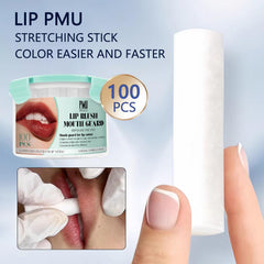 PMUBEAUTY close-up of the lint-free cotton tip demonstrating firm texture and control