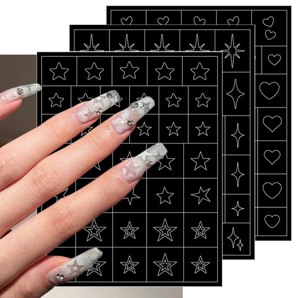PODUOJIEYI close-up of hollow heart stencil edge highlighting precise cut and clean results