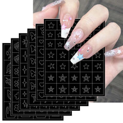 PODUOJIEYI front view of six stencil sheets showing patterns and variety for quick designs