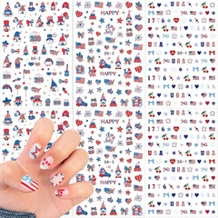 PODUOJIEYI gnome and firework design sheet for creative nail mixes