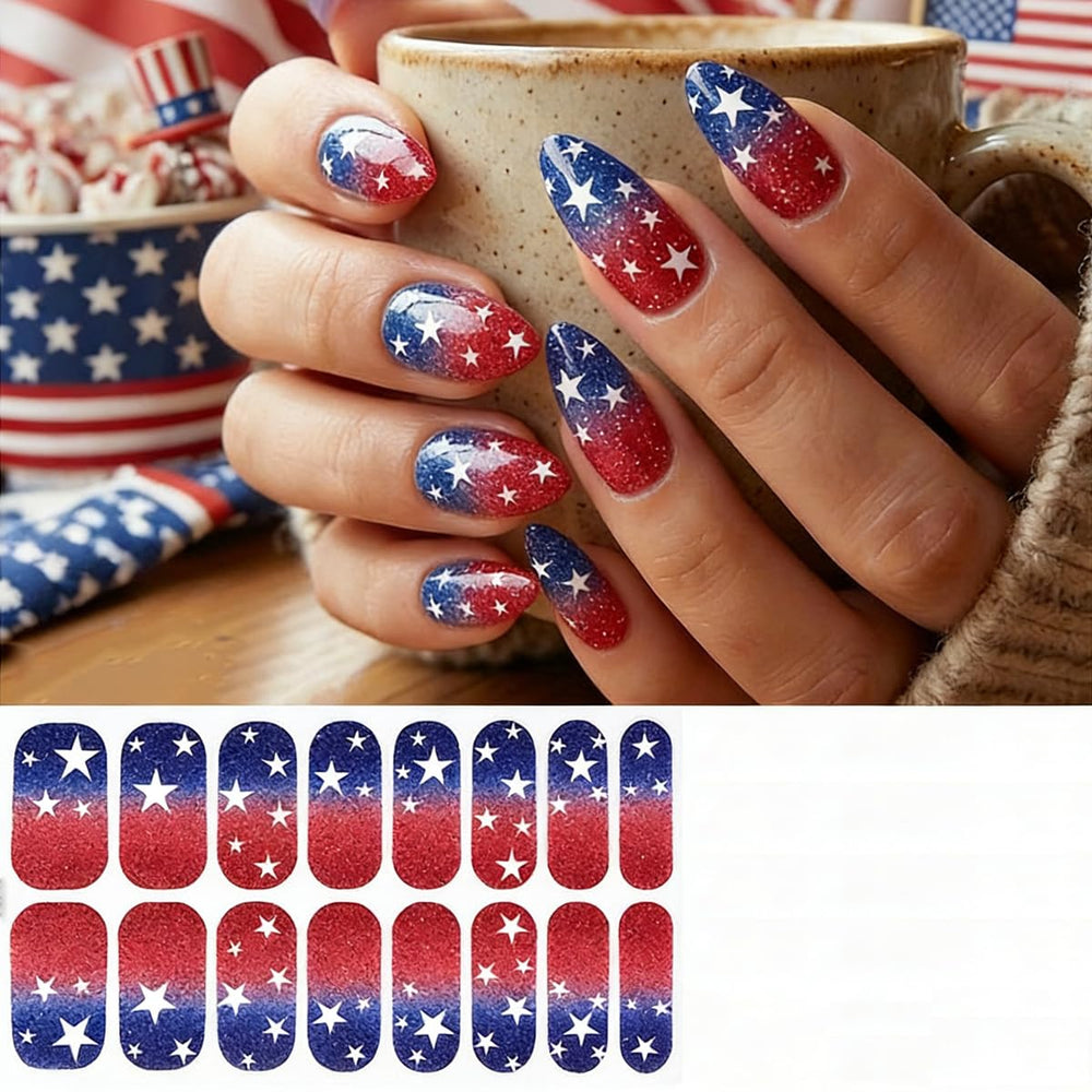 PODUOJIEYI applied on nails in outdoor setting for long-lasting party-ready wear
