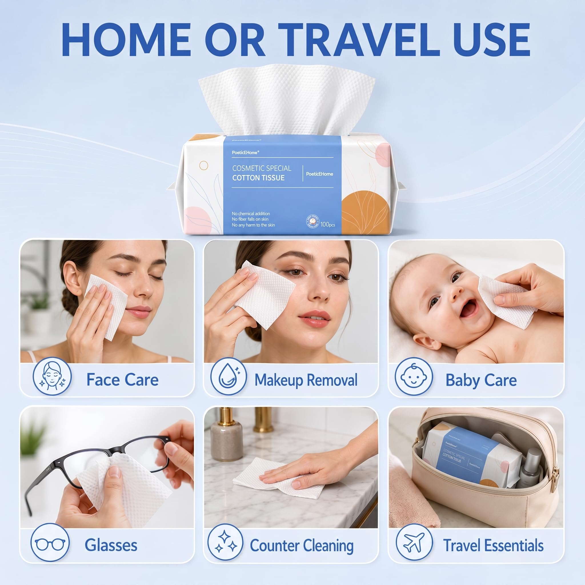PoeticEHome wiping kitchen counter highlighting strong spill cleanup benefit
