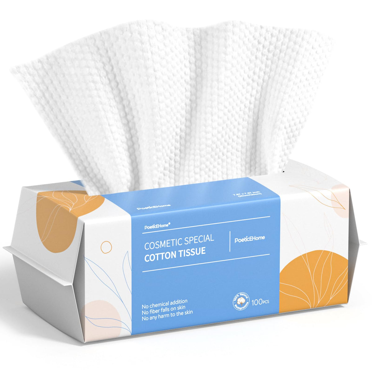 PoeticEHome pack front showing neat pop-up box and 100 sheets for convenience