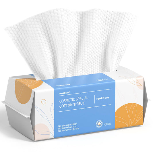 PoeticEHome pack front showing neat pop-up box and 100 sheets for convenience