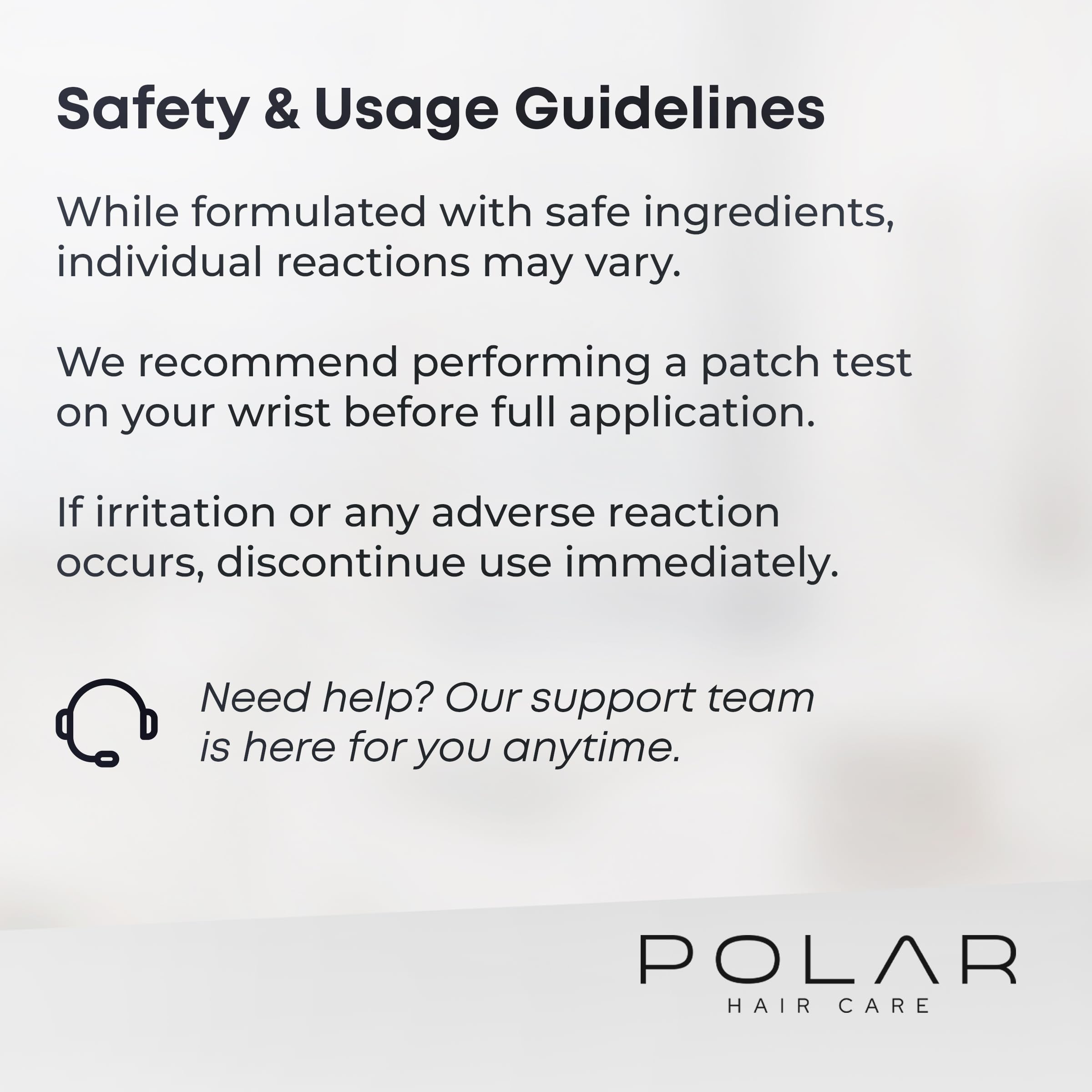 POLAR HAIR CARE before and after image showing effective gray coverage benefit