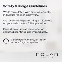 POLAR HAIR CARE before and after image showing effective gray coverage benefit