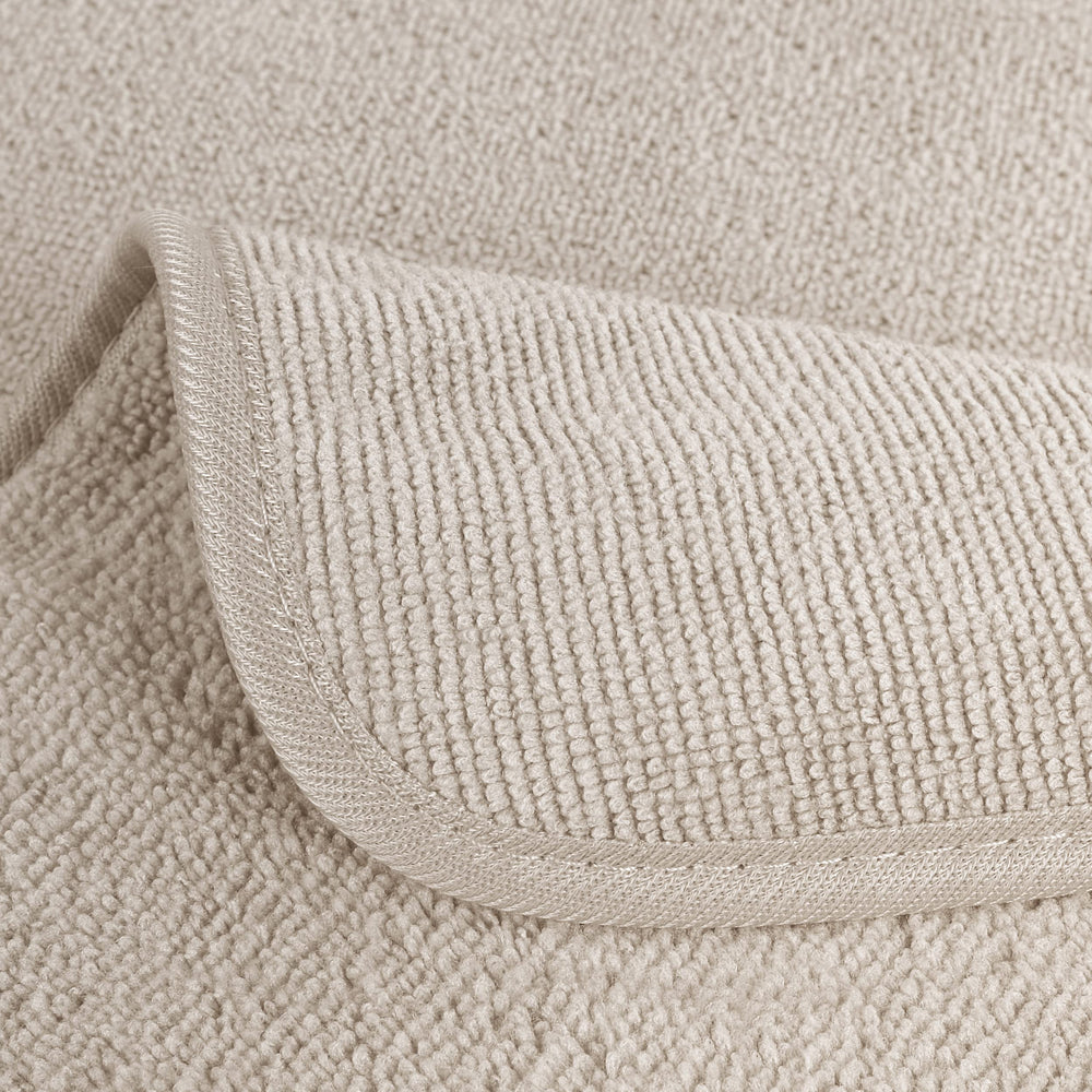 POLYTE close-up of dual-pile terry texture highlighting gentle exfoliation