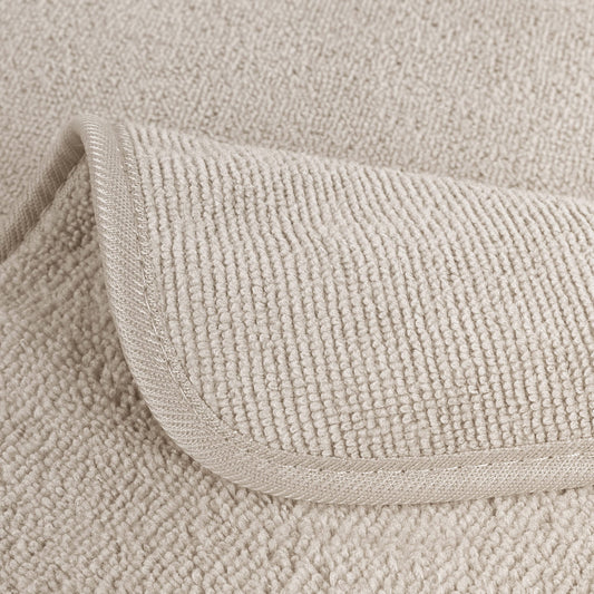 POLYTE close-up of dual-pile terry texture highlighting gentle exfoliation