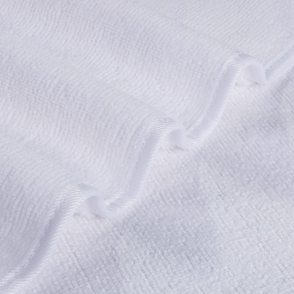 POLYTE 13x13 inch washcloth held in hand to show size and quick-drying lightweight benefit