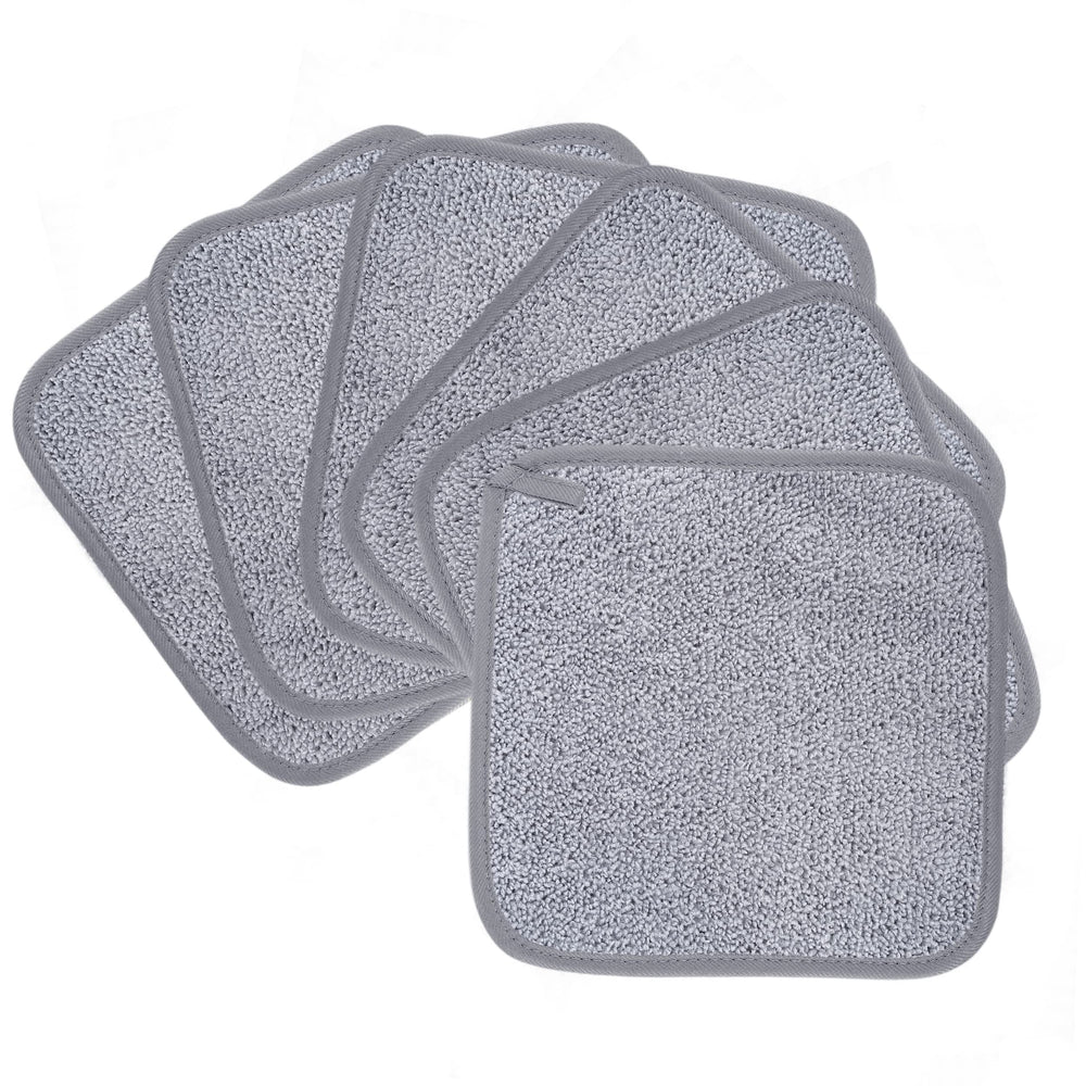 POLYTE folded six-pack gray cloths showing compact storage and convenience