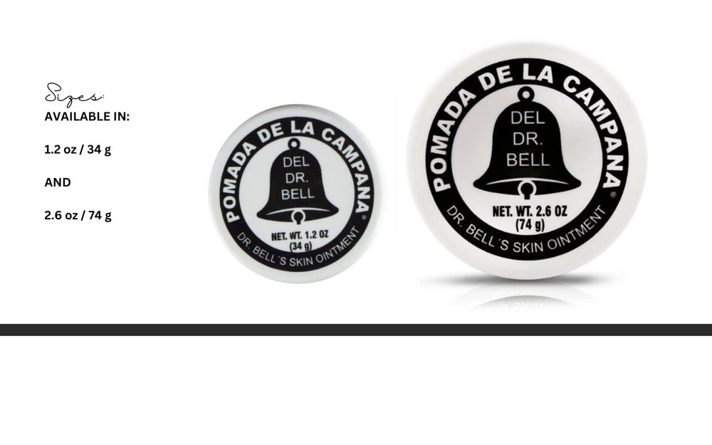 Pomada de la Campana label detail focused on branding and ingredient clarity benefit