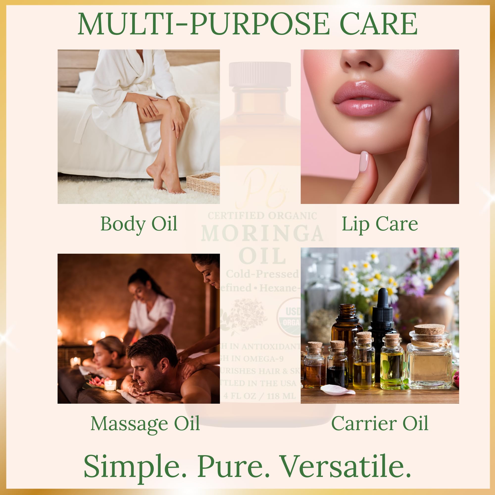 Pomberries moringa oil on bathroom counter showing daily skincare use