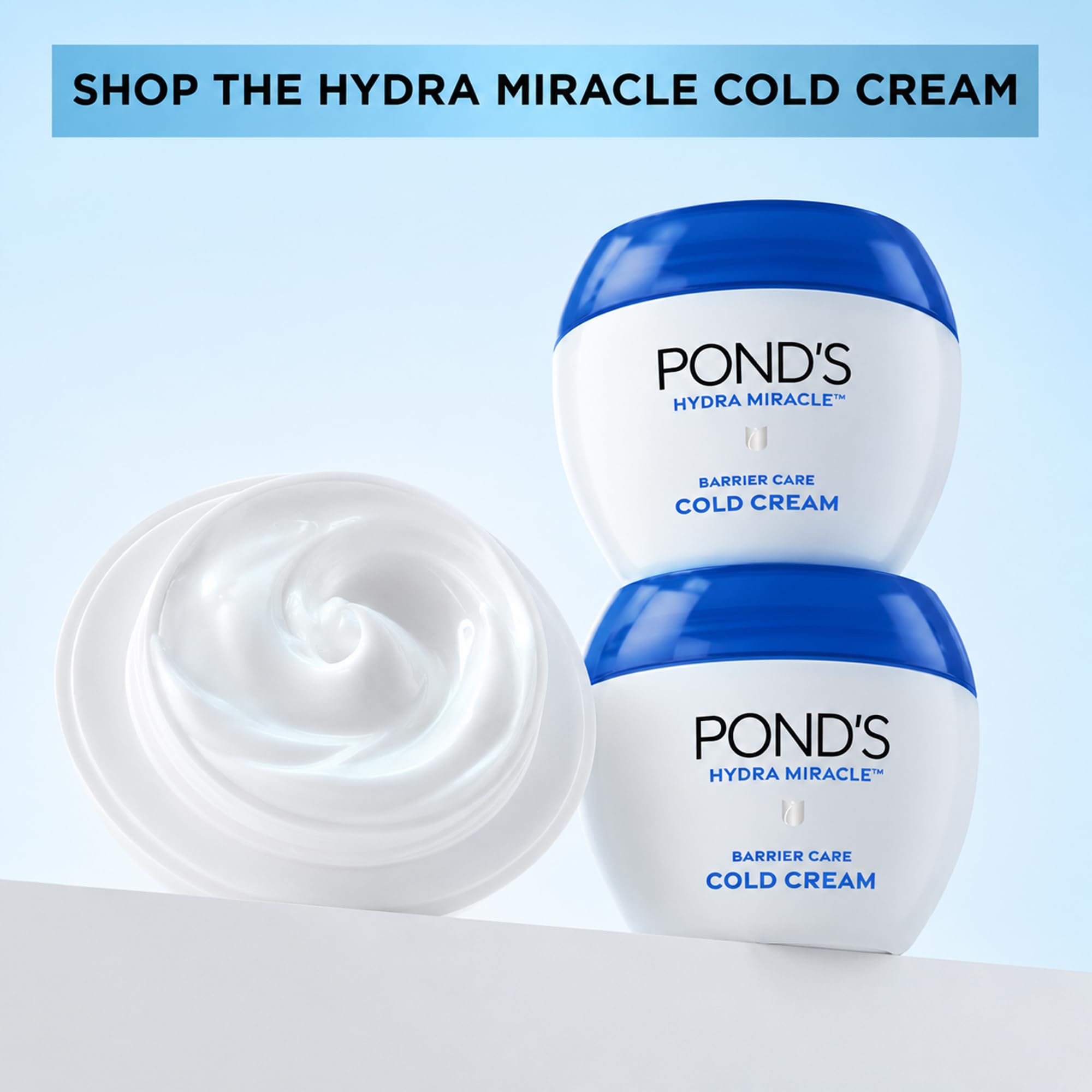 POND'S open tube contents revealing creamy formula for deep moisturising