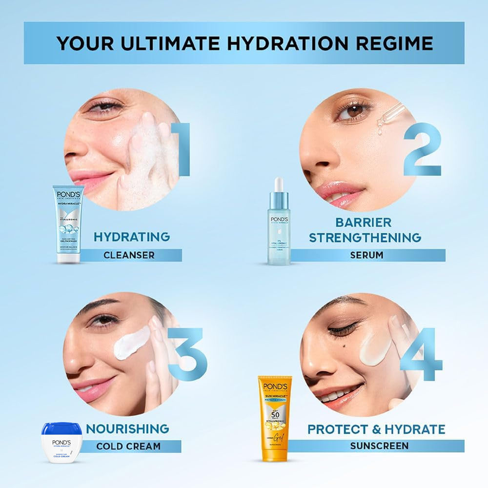 POND'S application on cheek demonstrating easy spreadability and comfort