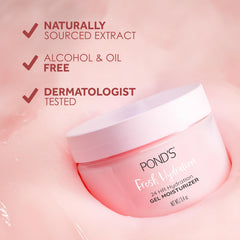 POND’S gel application on hand demonstrating smooth spreadability and hydration
