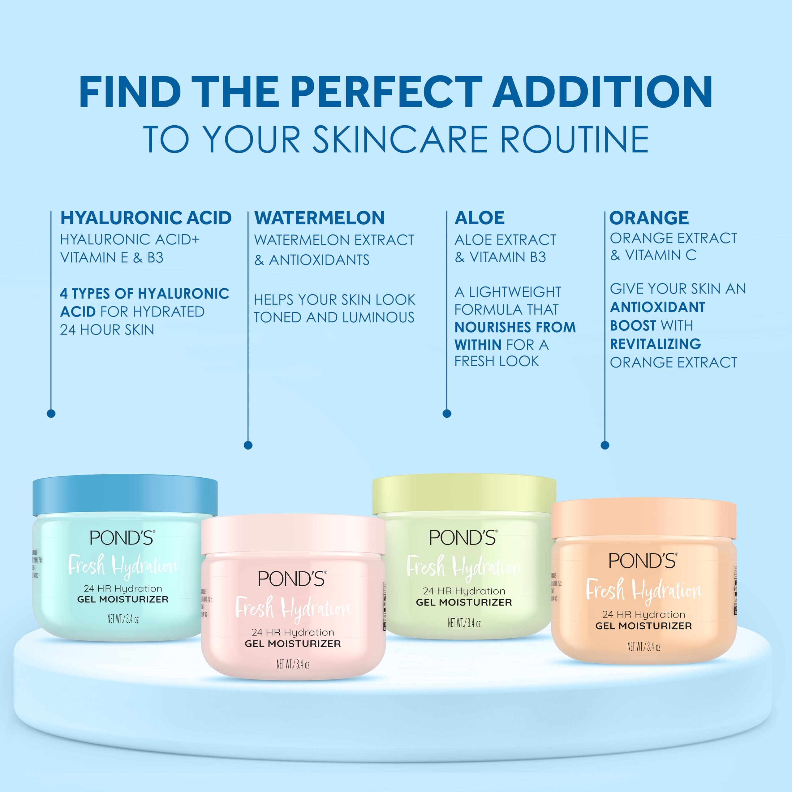 POND’S applied to model’s face in morning routine for makeup-ready hydration