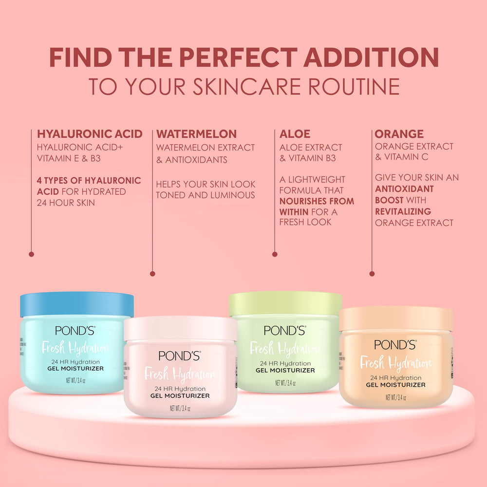 POND’S gel watermelon extract ingredient shot conveying refreshing antioxidant boost