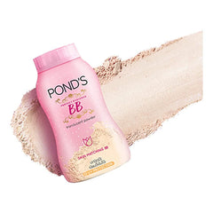 POND'S powder application with puff demonstrating easy touch-ups and oil control