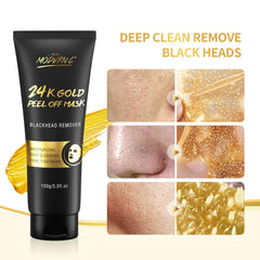 POP MODERN.C gold mask texture close-up highlighting smooth application