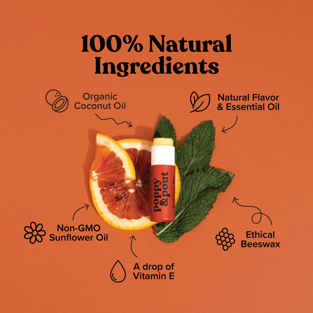Poppy & Pout cardboard tube detail highlighting recyclable packaging benefit