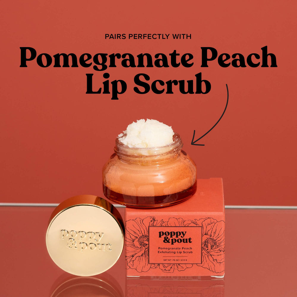 Poppy & Pout grouped product shot with tube and box conveying clean, cruelty-free appeal