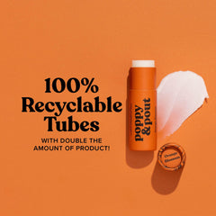 Poppy & Pout label close-up showing ingredients list and cruelty-free claim