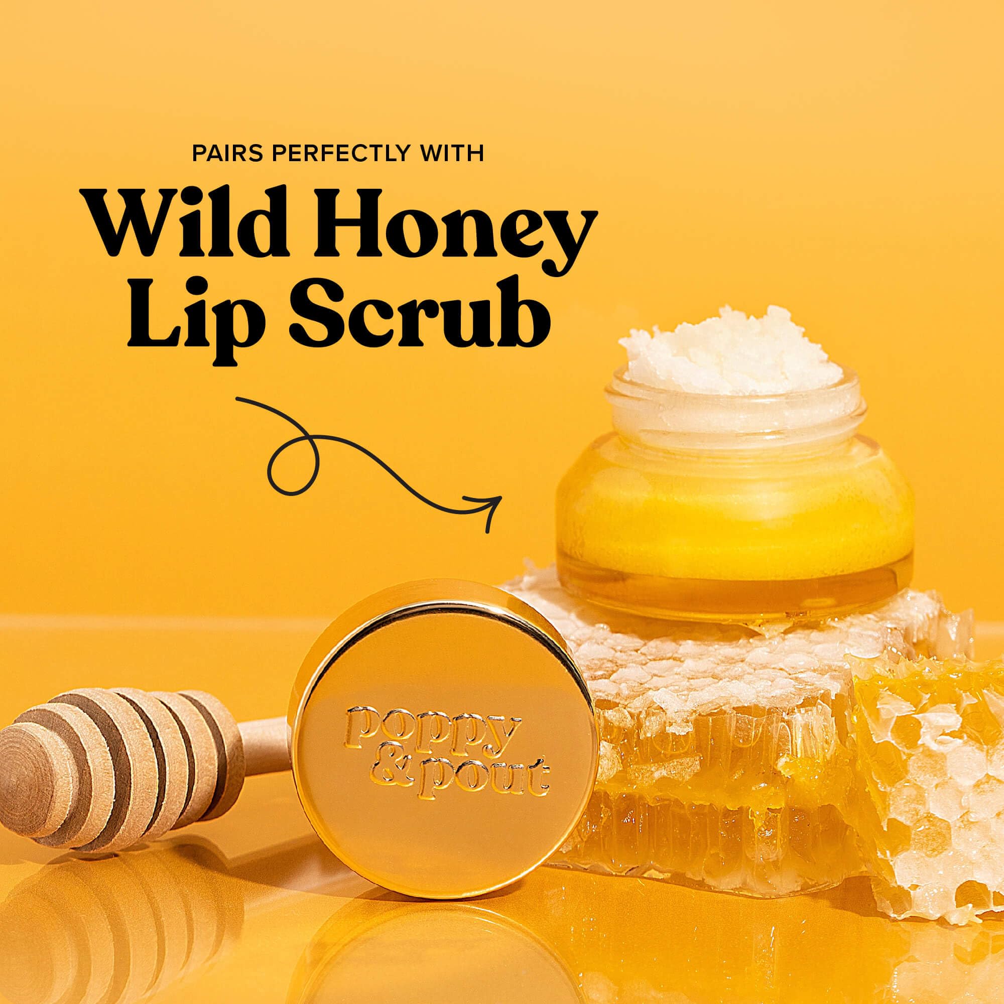 Poppy & Pout label close-up showing ingredient list and cruelty-free certification
