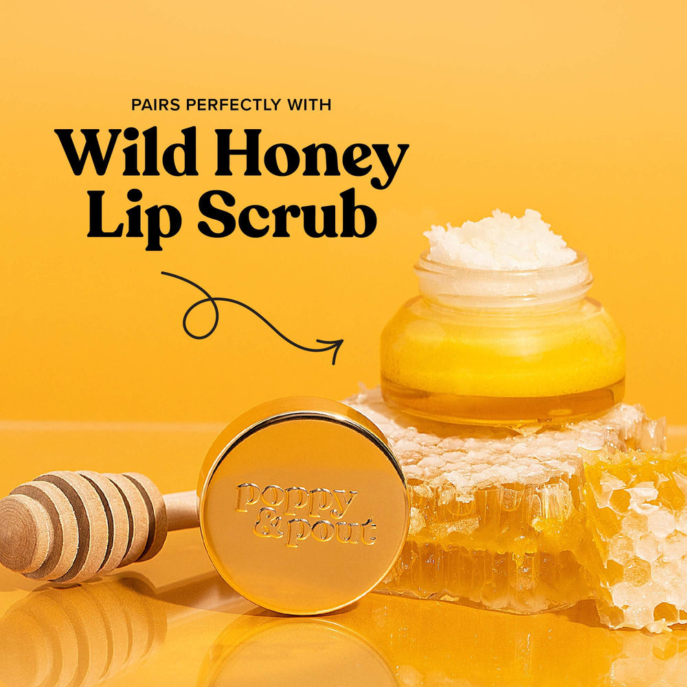 Poppy & Pout label close-up showing ingredient list and cruelty-free certification
