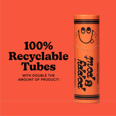 Poppy & Pout tube next to a standard balm to show double-size value