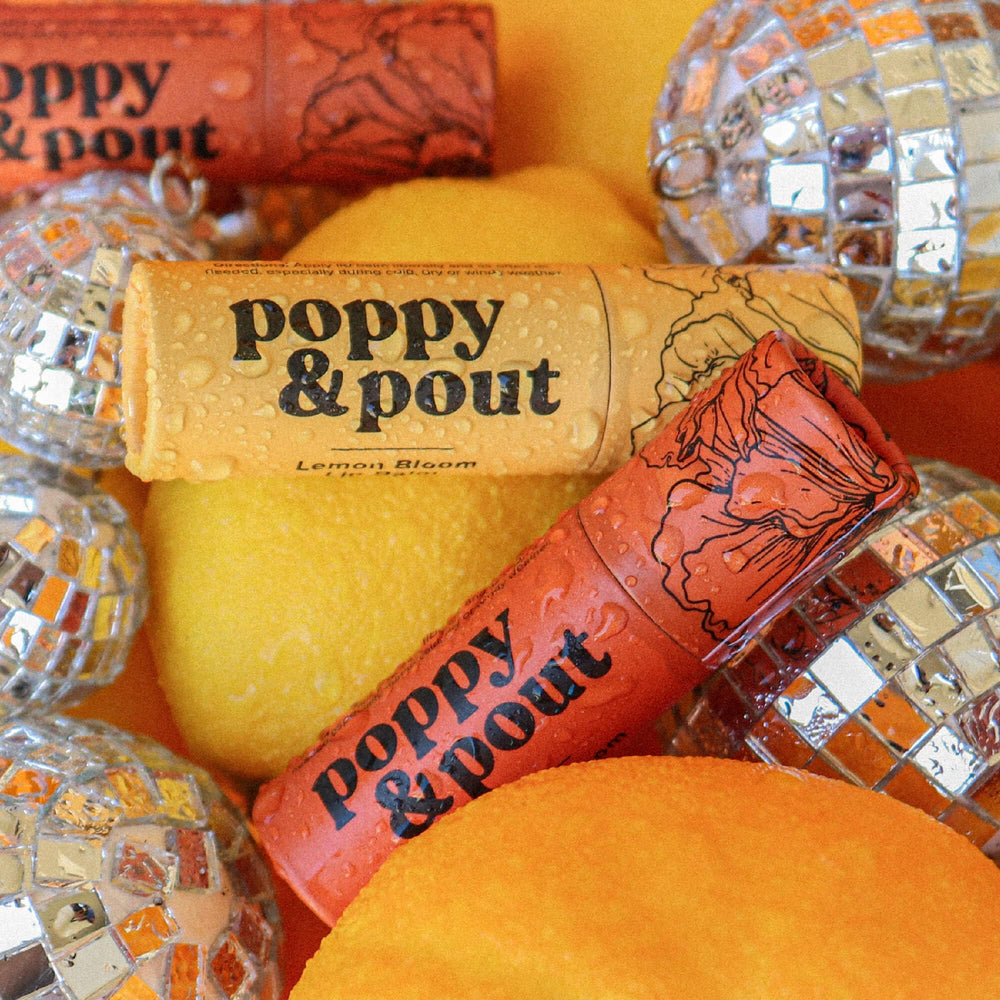 Poppy & Pout lifestyle outdoor setting showing portable hydration on the go