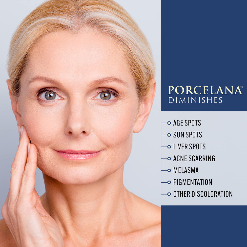 Porcelana application on hand demonstrating spreadability and targeted spot treatment benefit